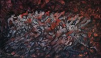 Khusro Subzwari, 30 x 54 Inch, Acrylics on Canvas, Abstract Painting, AC-KS-110